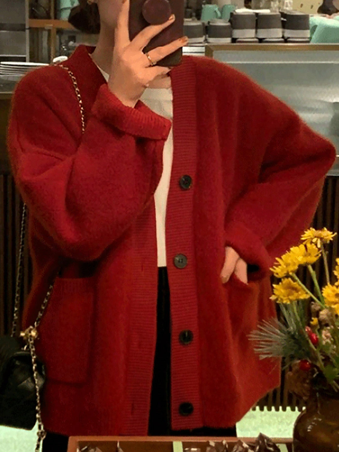 Cardigan SHEIN, roșu