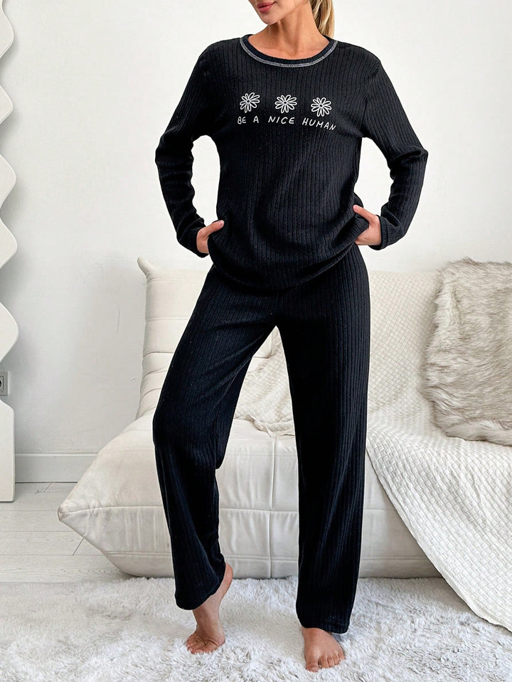 Compleu pijamale SHEIN, bleumarin
