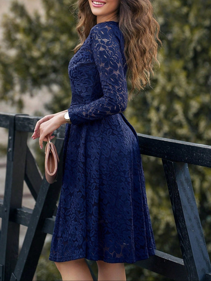 SHEIN midi ruha, kék