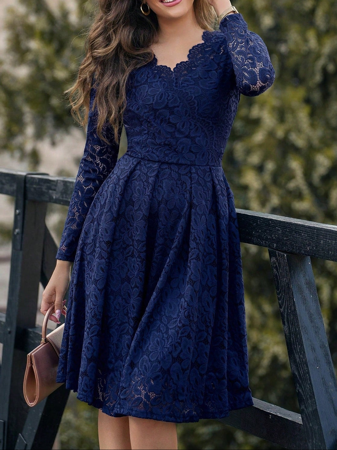 SHEIN midi ruha, kék