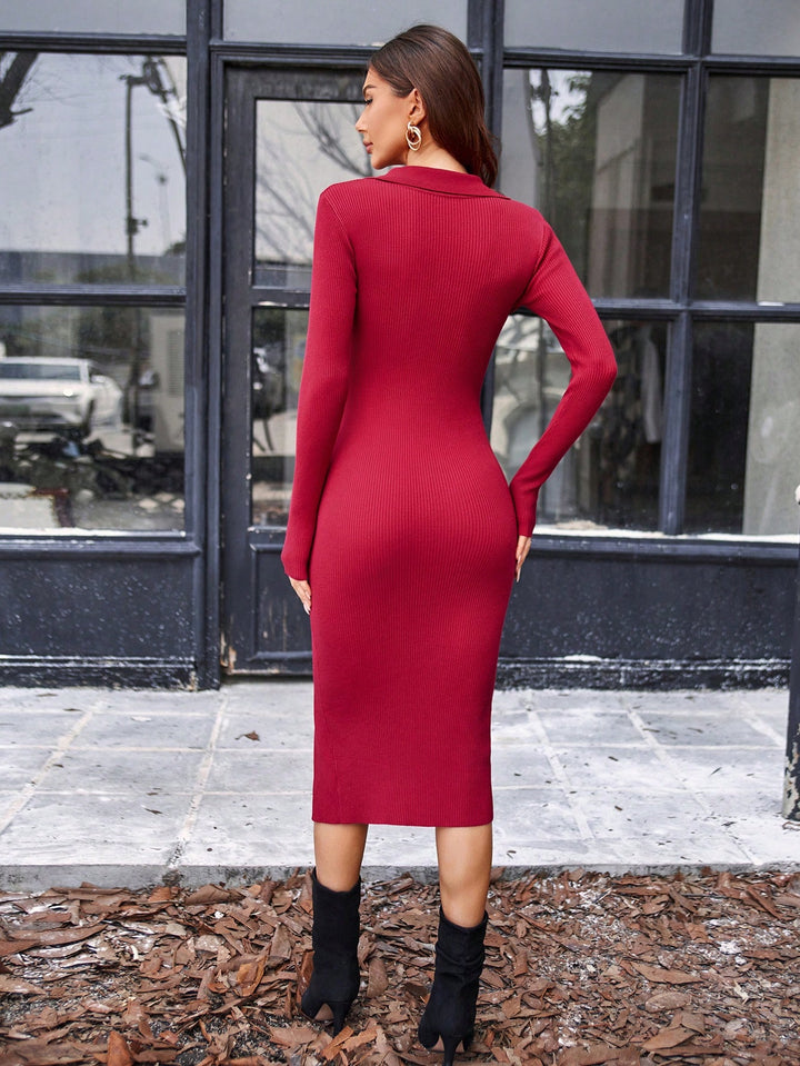 Rochie midi Shein, roșu