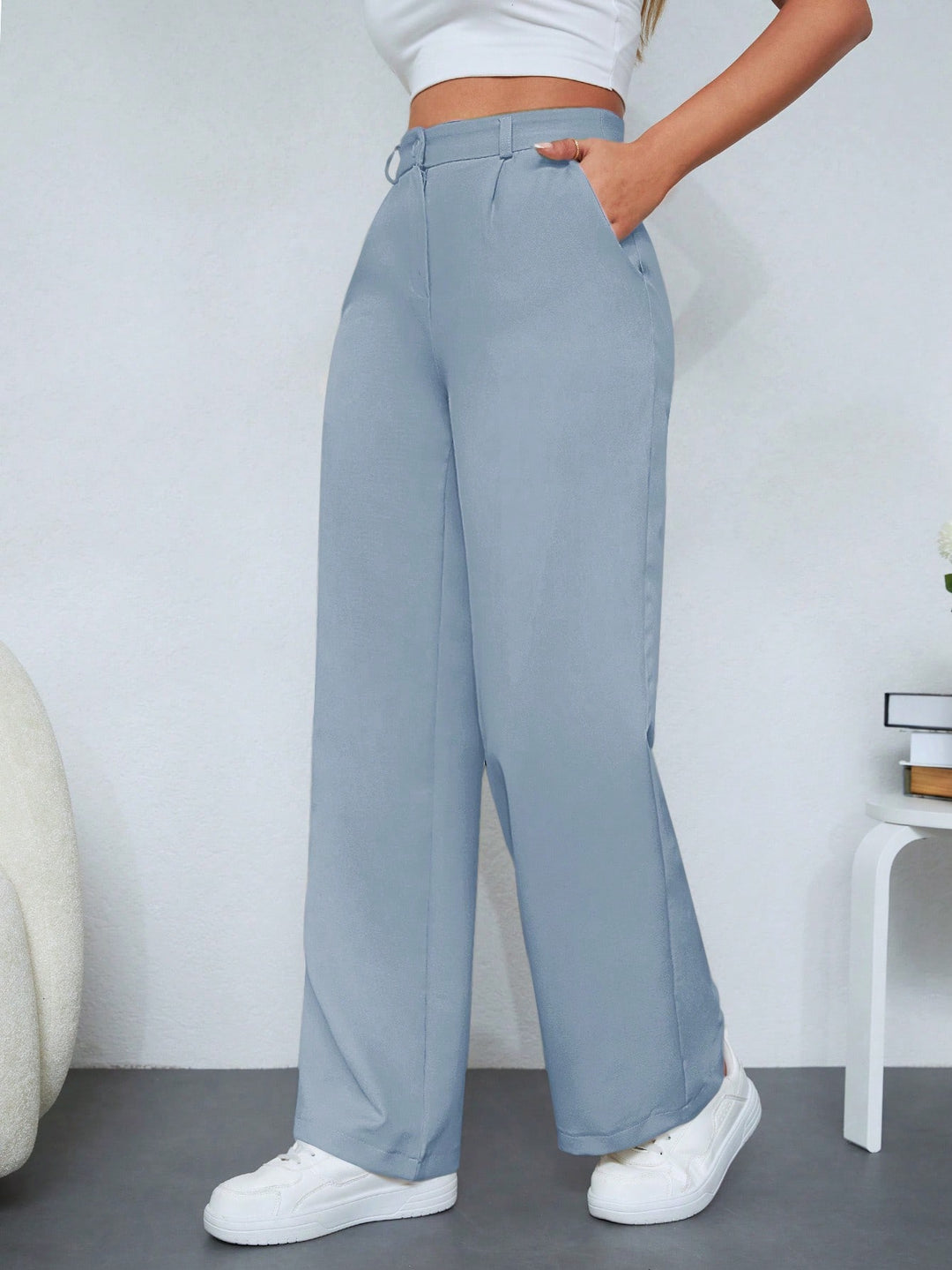 Pantalon SHEIN, albastru