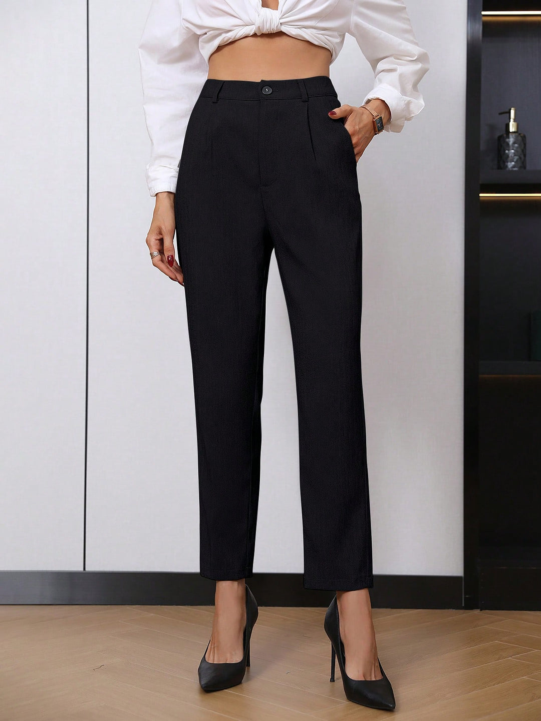 Pantalon SHEIN, negru
