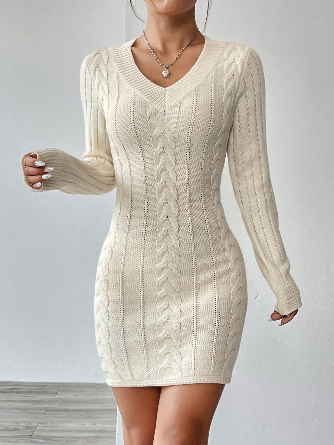 Rochie SHEIN, crem