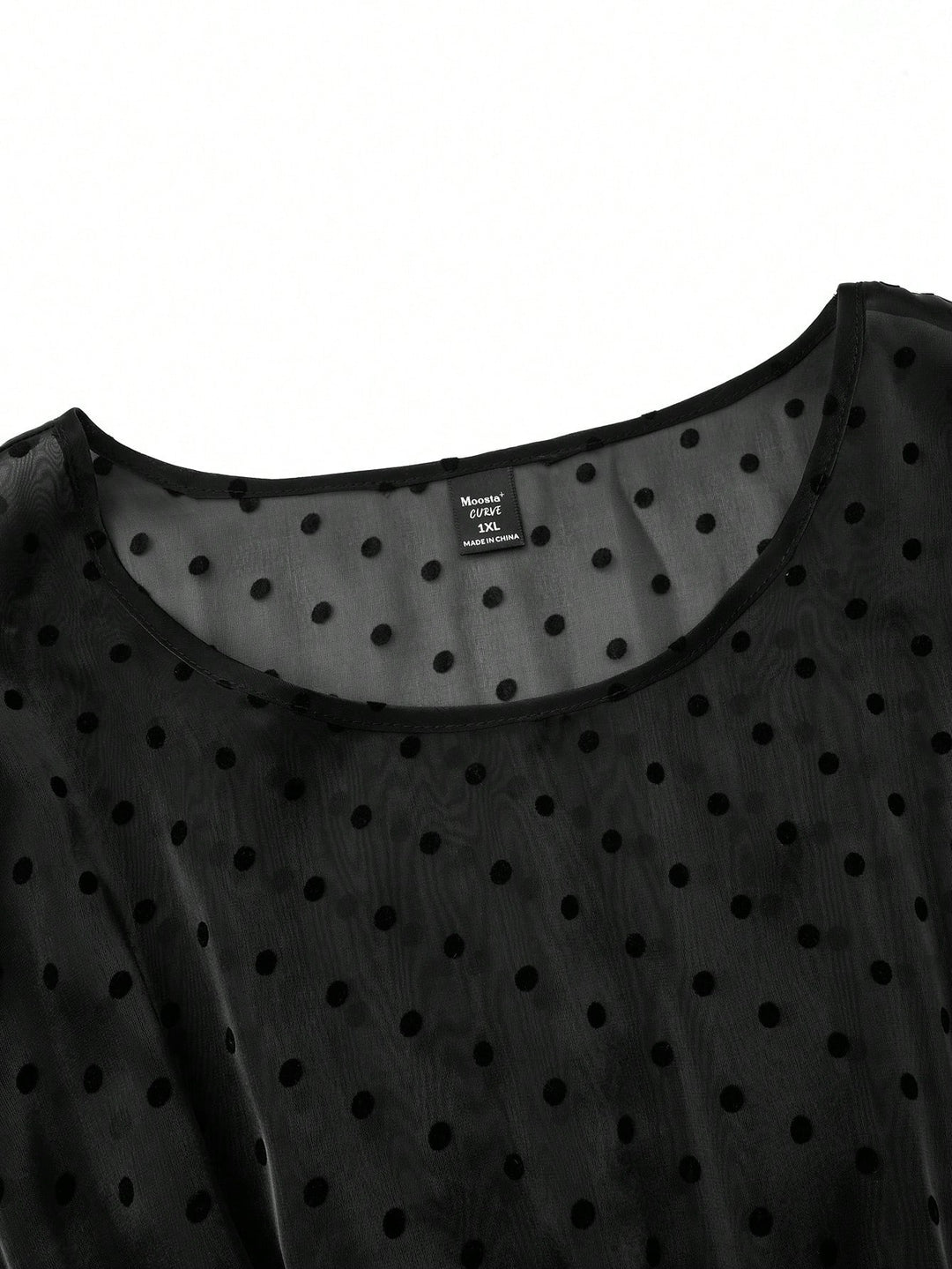 Shein Curve+ miniruha, fekete
