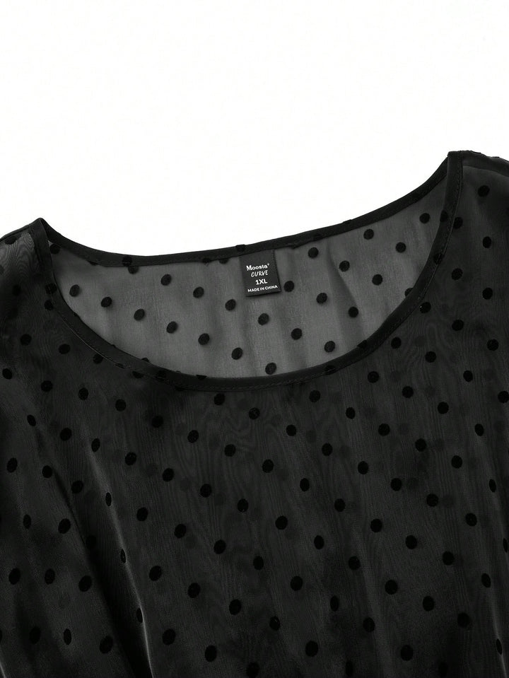 Shein Curve+ miniruha, fekete