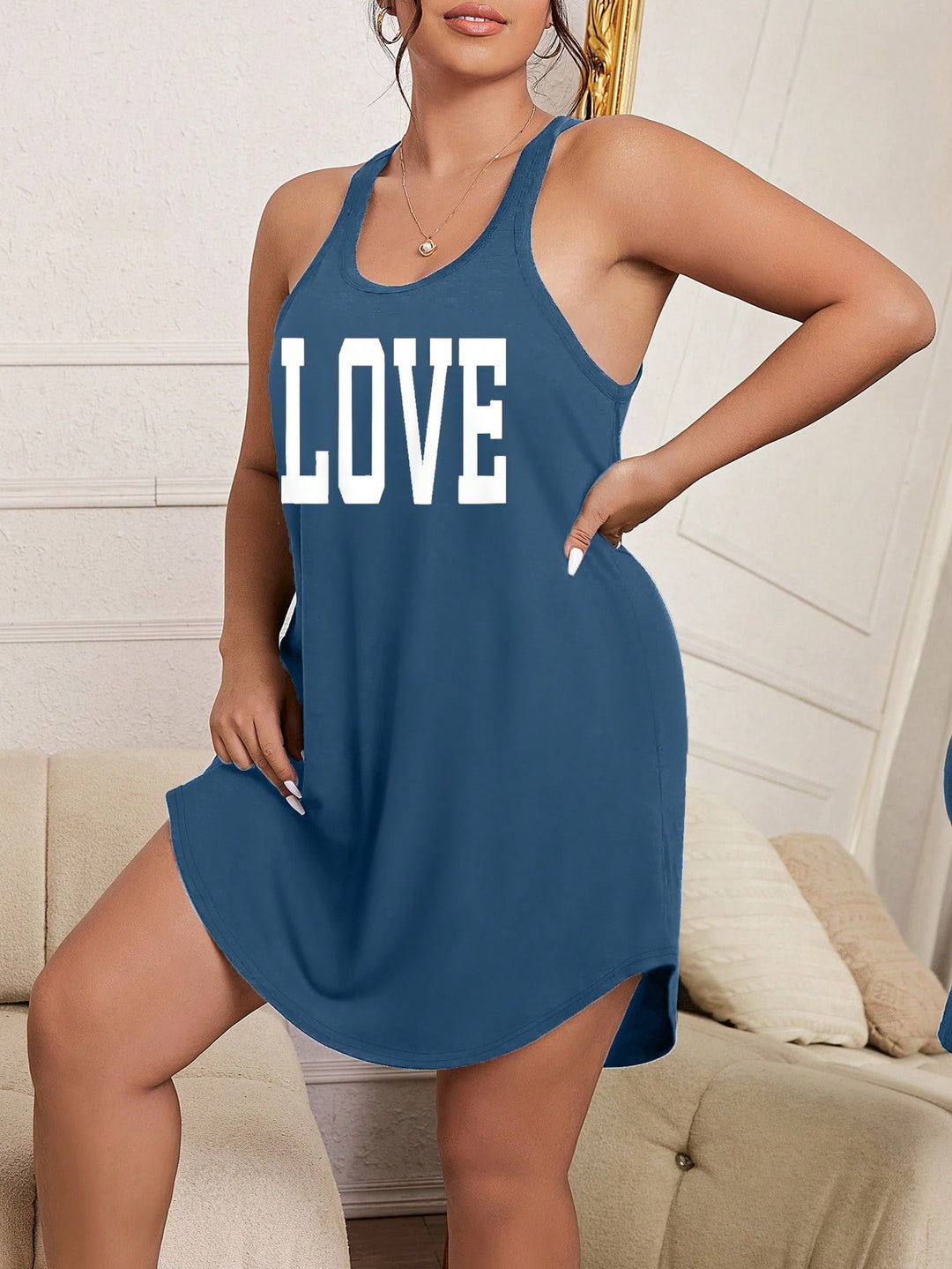 Rochie de noapte SHEIN, albastru