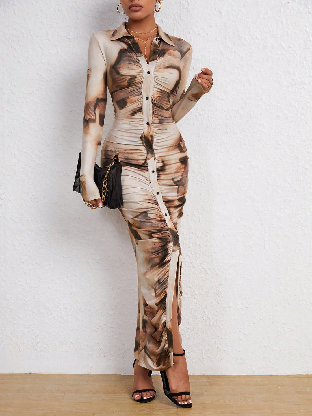 Rochie maxi SHEIN, maro