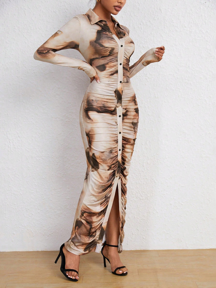 Rochie maxi SHEIN, maro