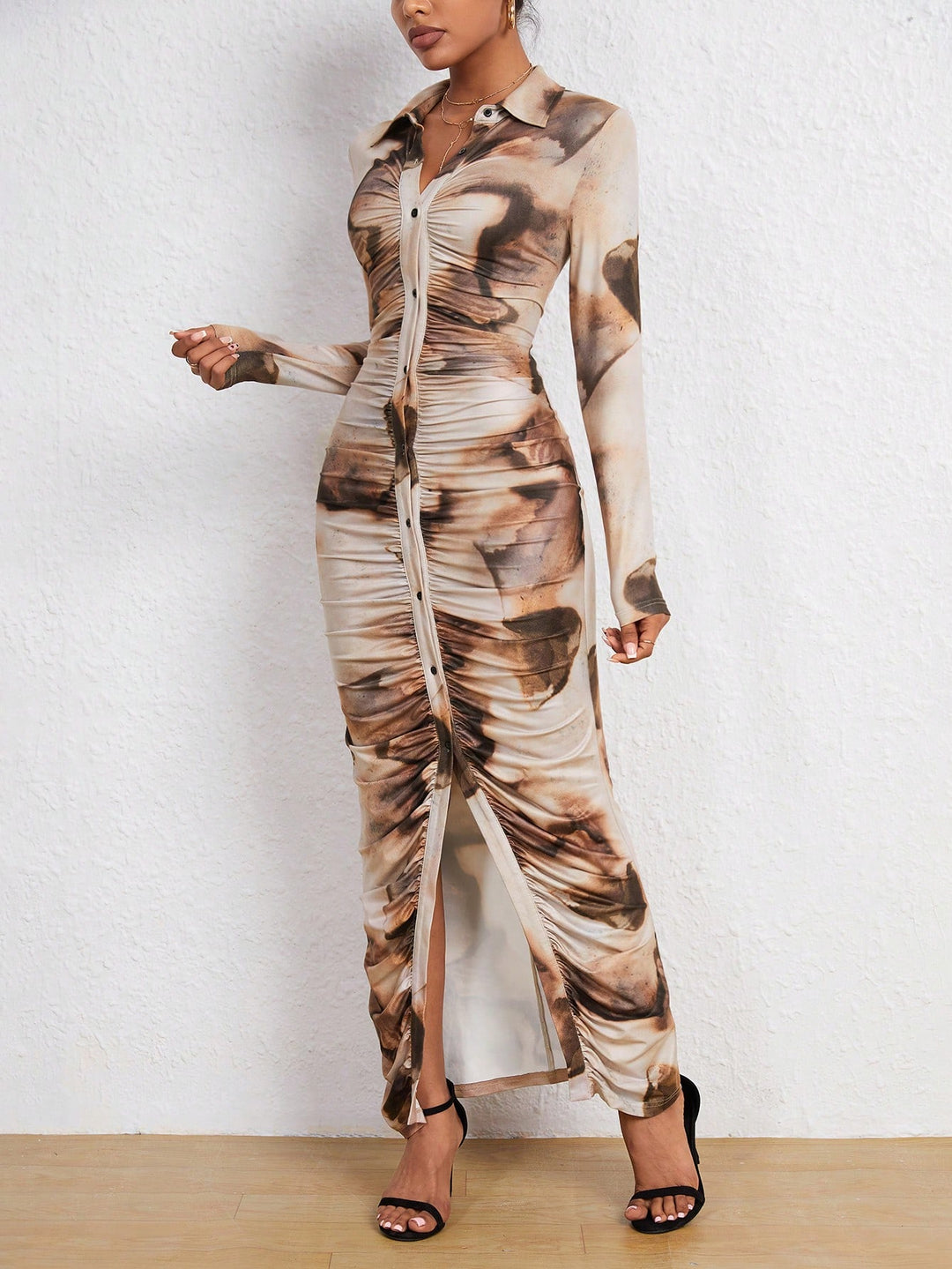 Rochie maxi SHEIN, maro