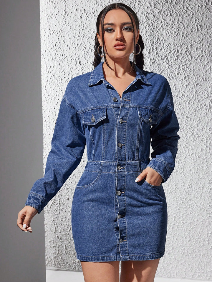 Rochie de blugi SHEIN, albastru
