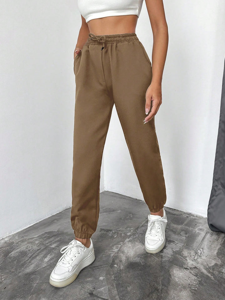 Pantaloni SHEIN, maro