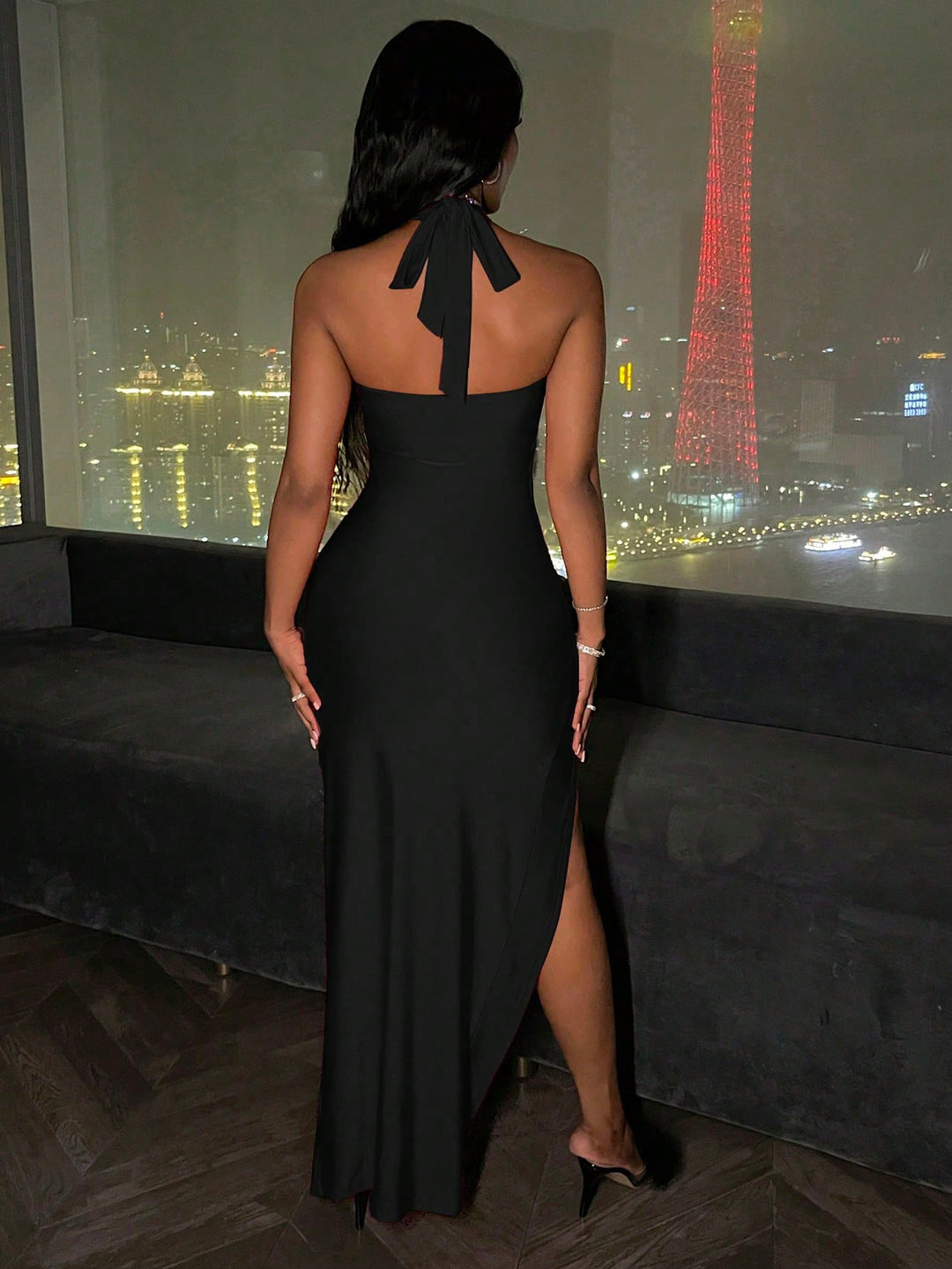 Rochie maxi SHEIN, negru