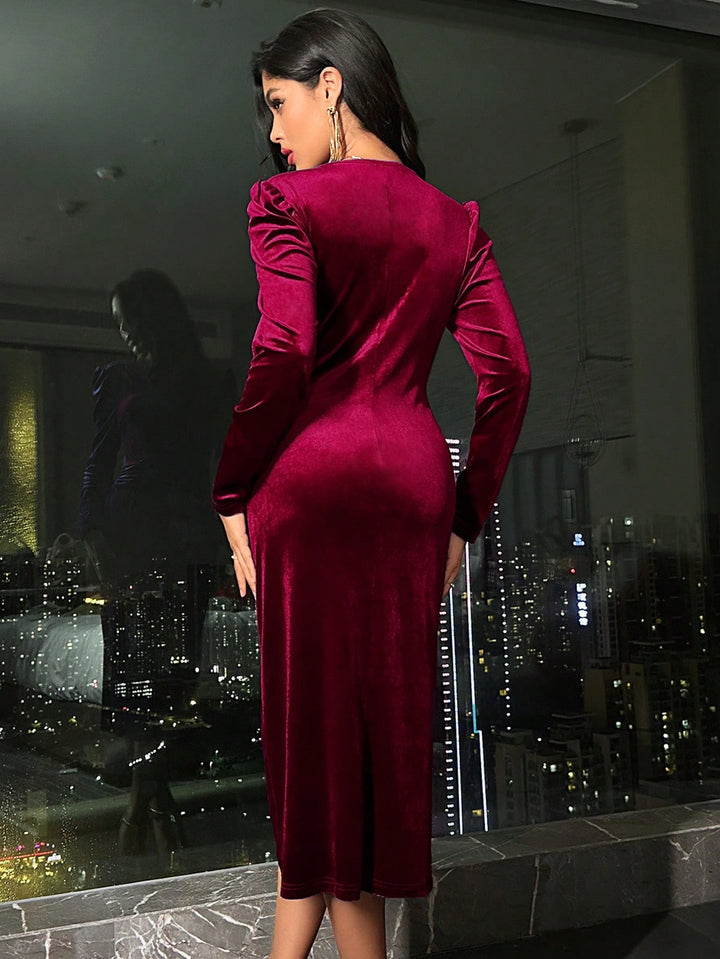Rochie midi SHEIN, vișiniu