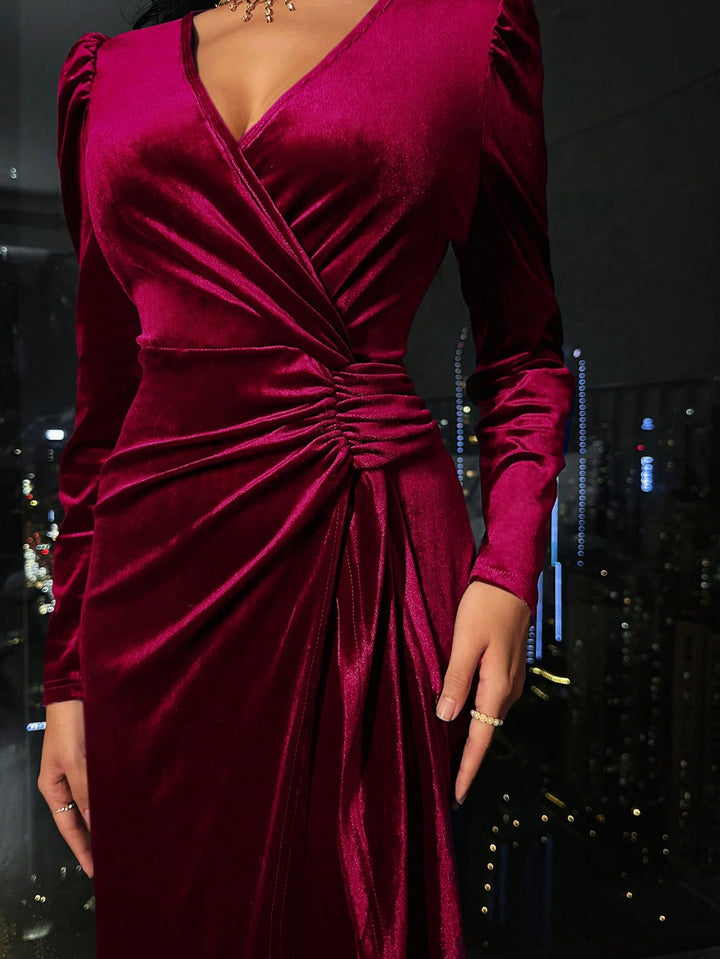 Rochie midi SHEIN, vișiniu