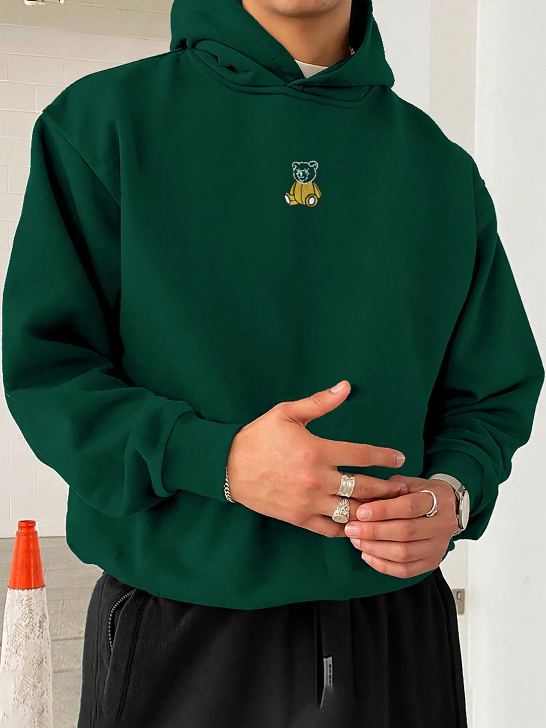 SHEIN kapucnis felső, zöld