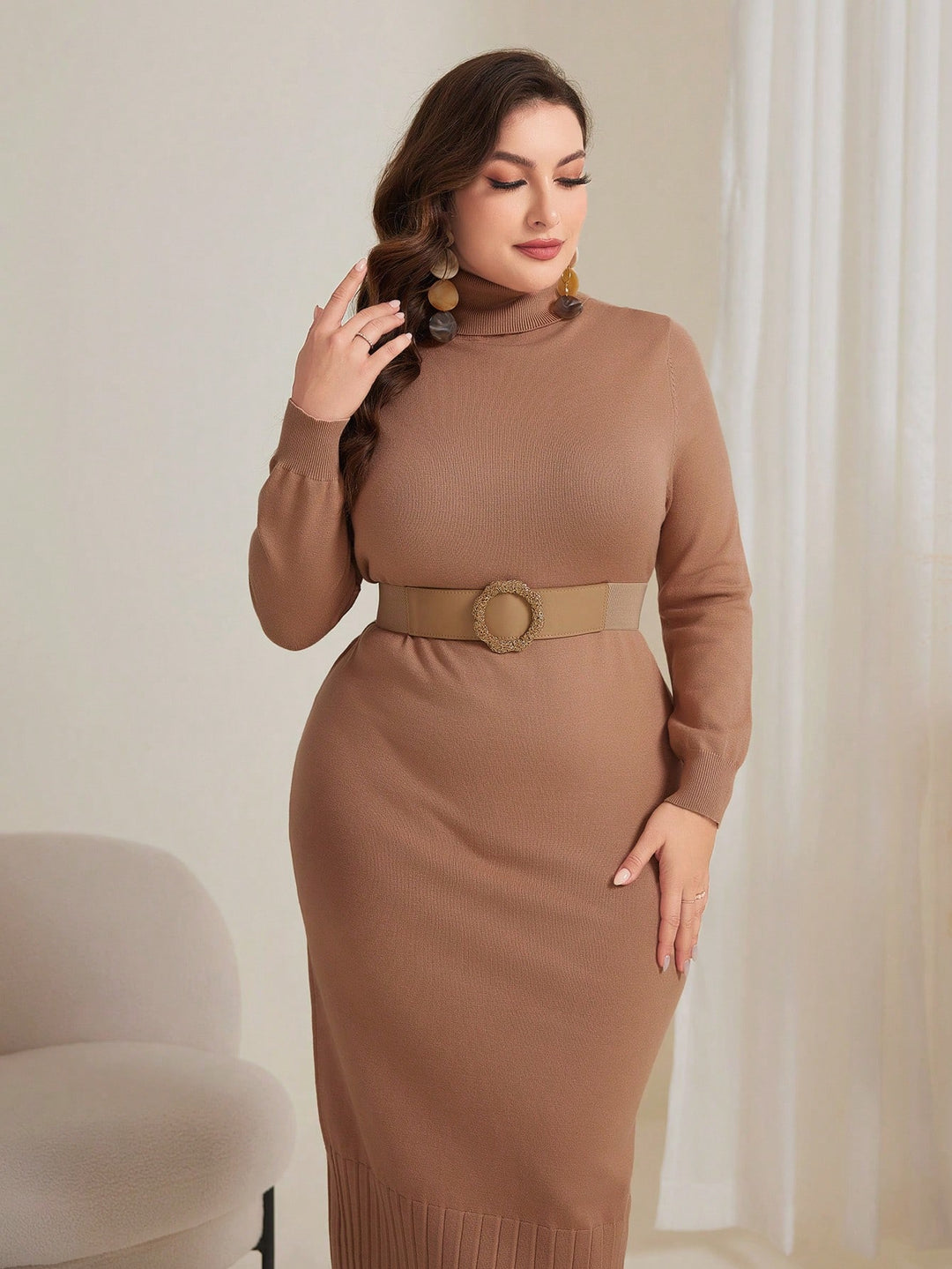 Rochie maxi SHEIN, maro
