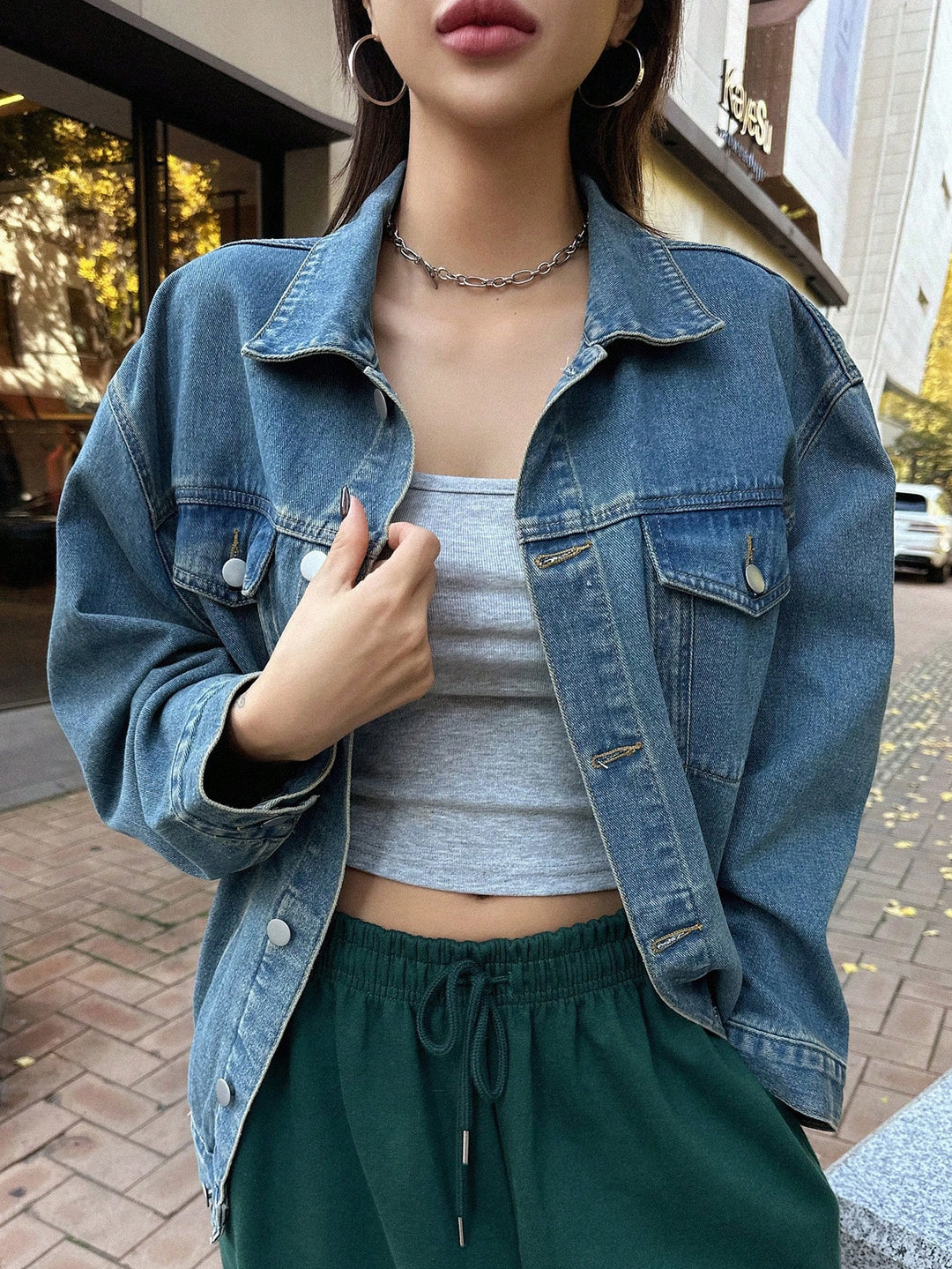 SHEIN farmerdzseki, kék