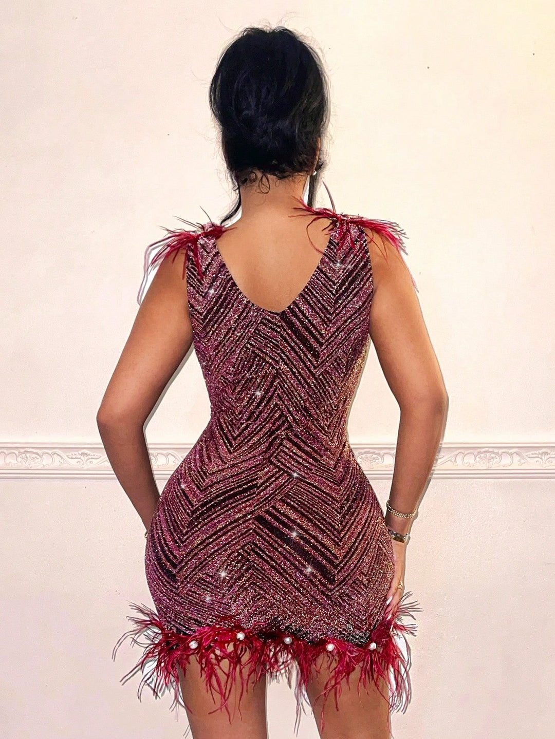 Rochie mini SHEIN, vișiniu