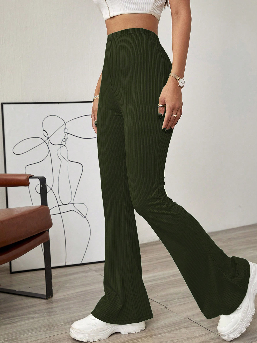 Pantaloni SHEIN, verde