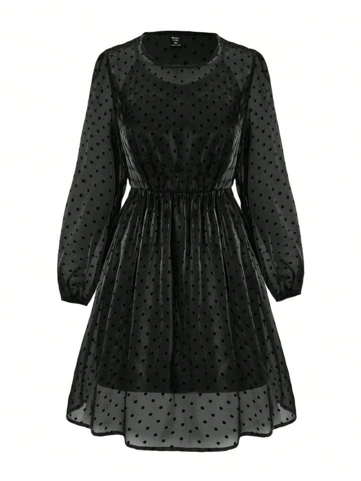 Shein Curve+ miniruha, fekete