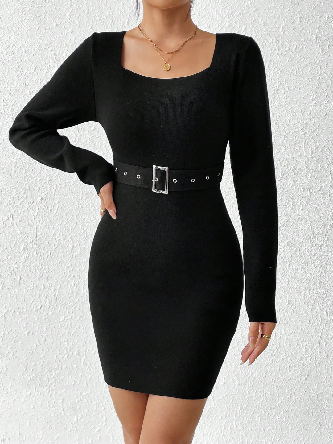 Shein miniruha, fekete