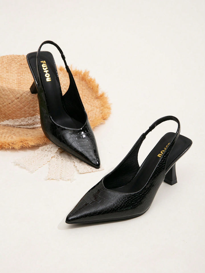 Pantofi cu toc SHEIN, negru