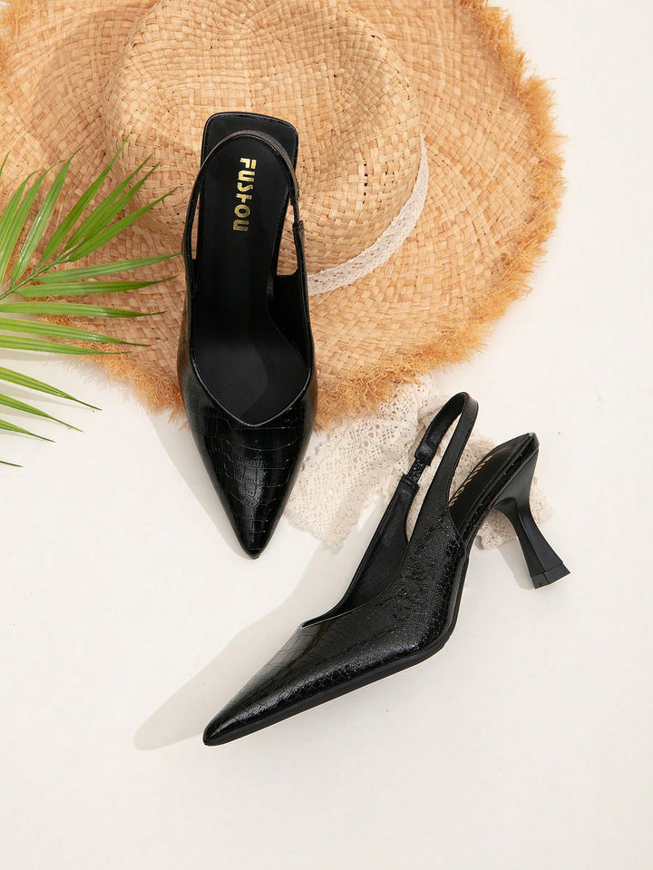 Pantofi cu toc SHEIN, negru