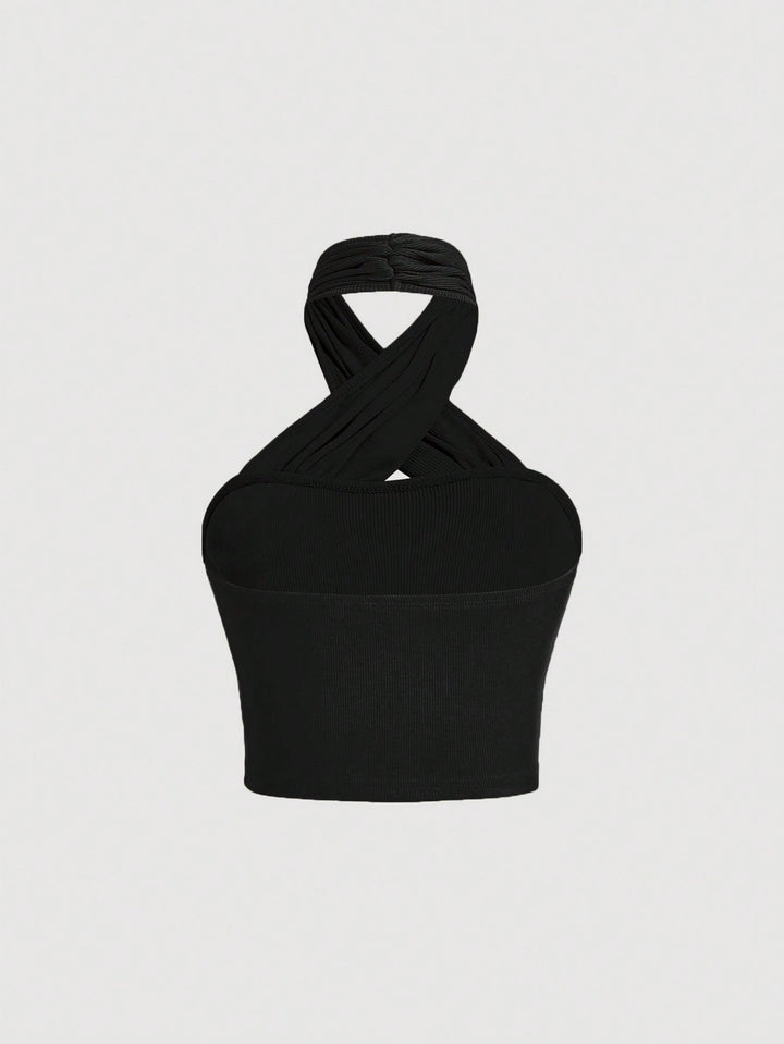 Top SHEIN, negru