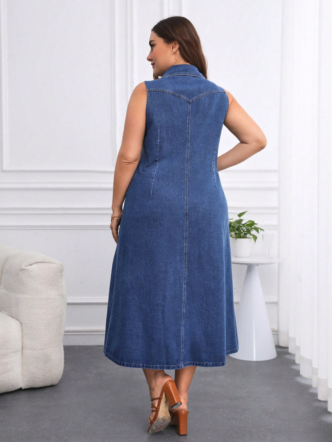 SHEIN maxi ruha, kék