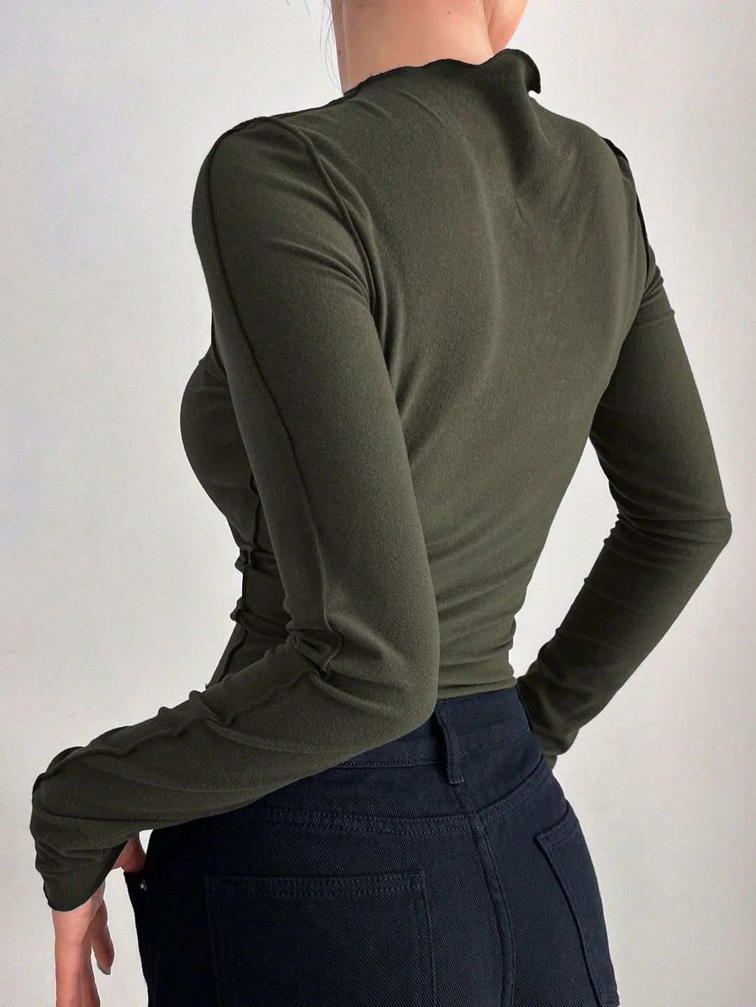 SHEIN póló, khaki színben