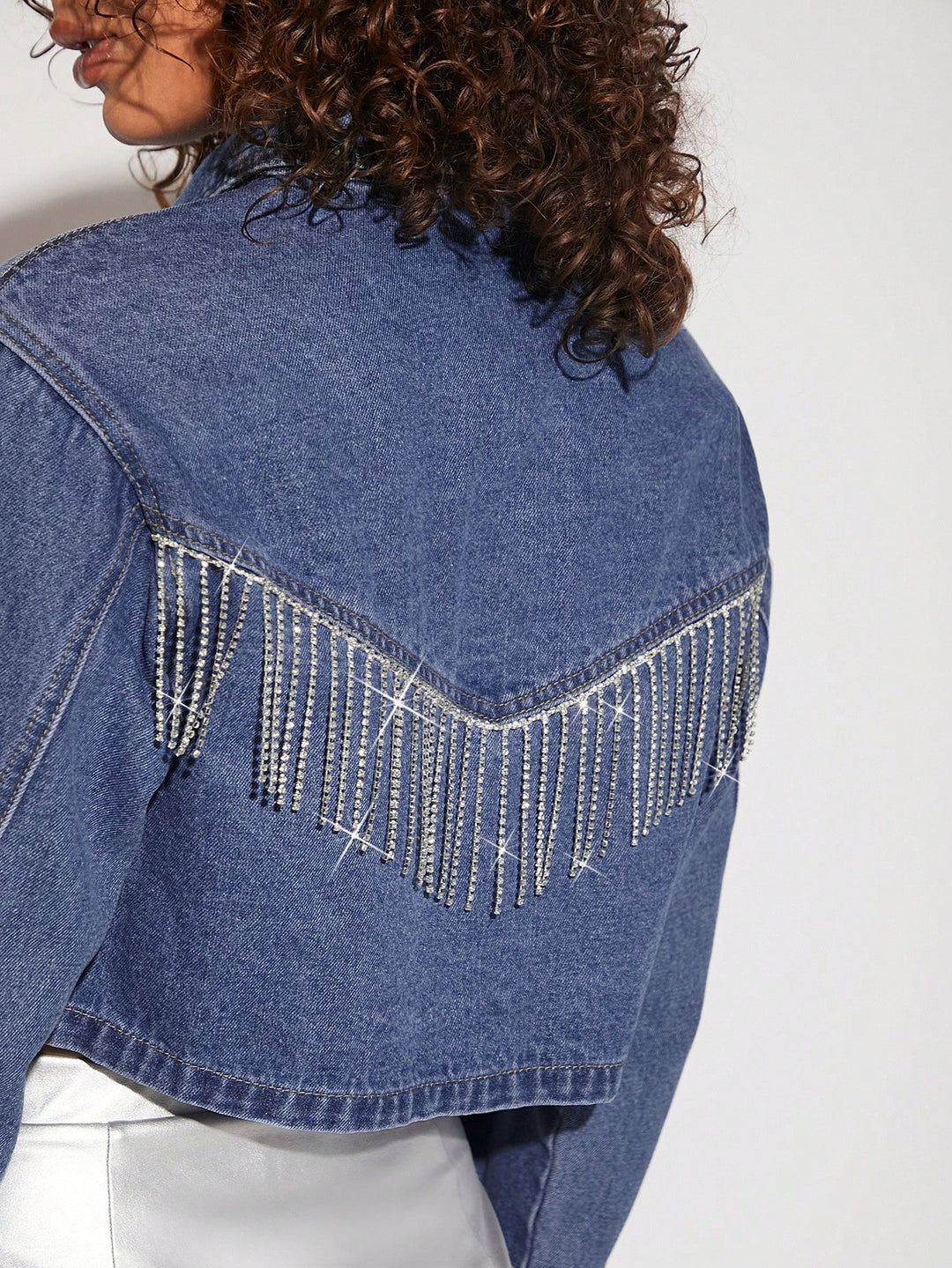 Jachetă denim SHEIN, albastru