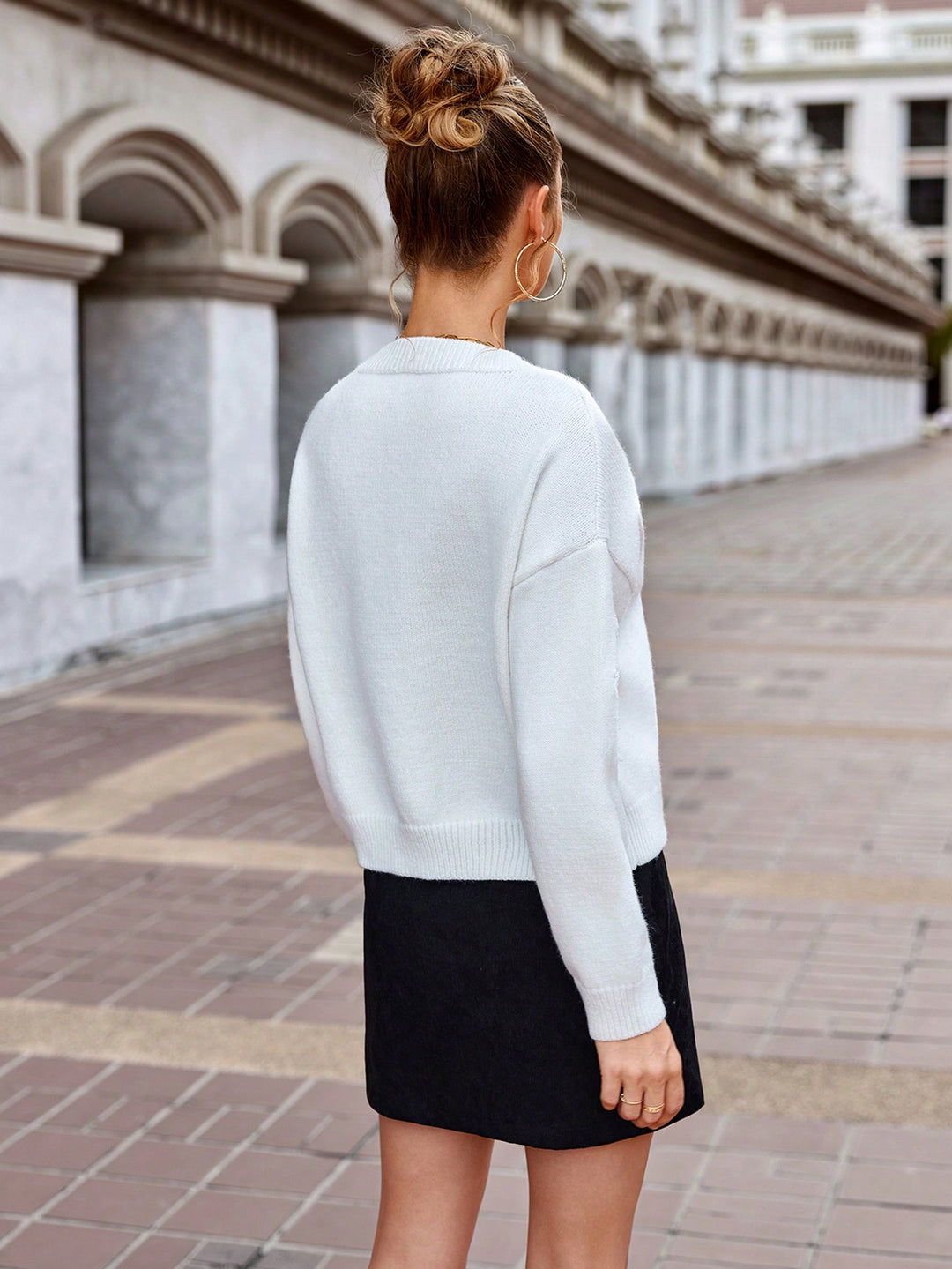 Cardigan SHEIN, alb