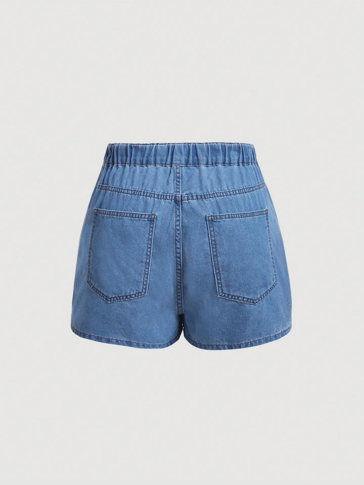 Pantaloni scurți SHEIN, albastru