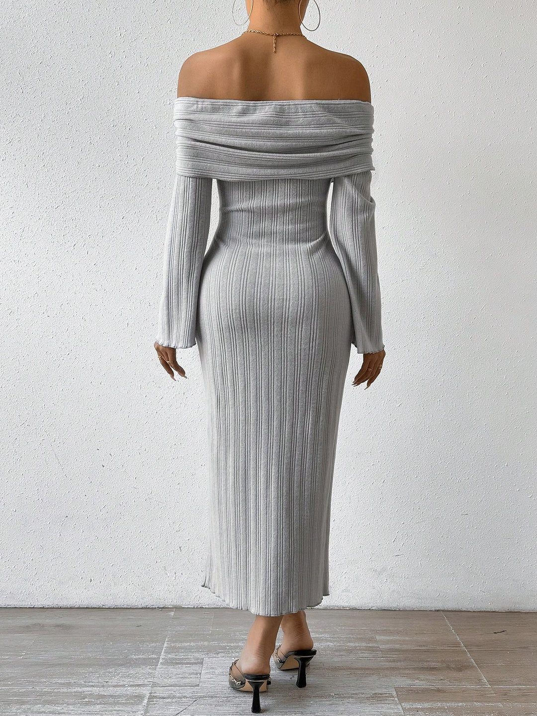 Rochie midi SHEIN, gri