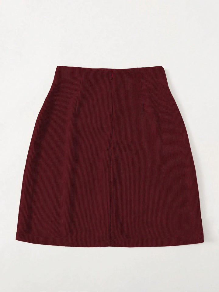 SHEIN bordó mini szoknya