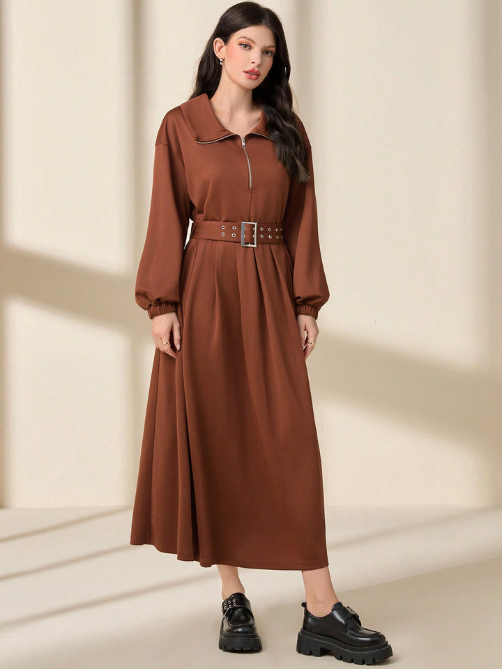 Rochie midi SHEIN, maro