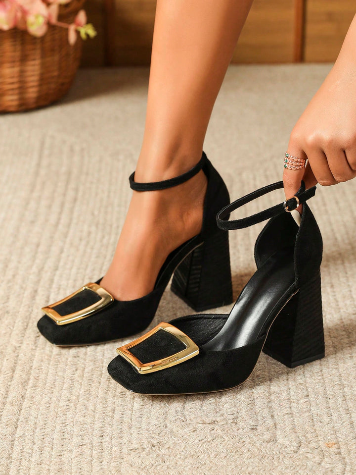 Pantofi cu toc SHEIN, negru