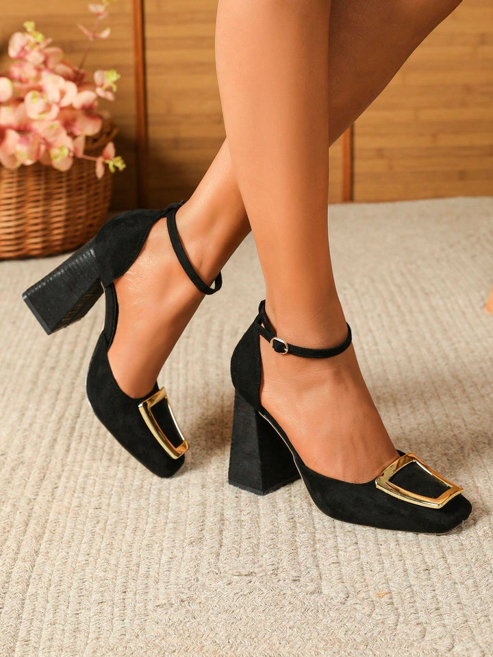 Pantofi cu toc SHEIN, negru