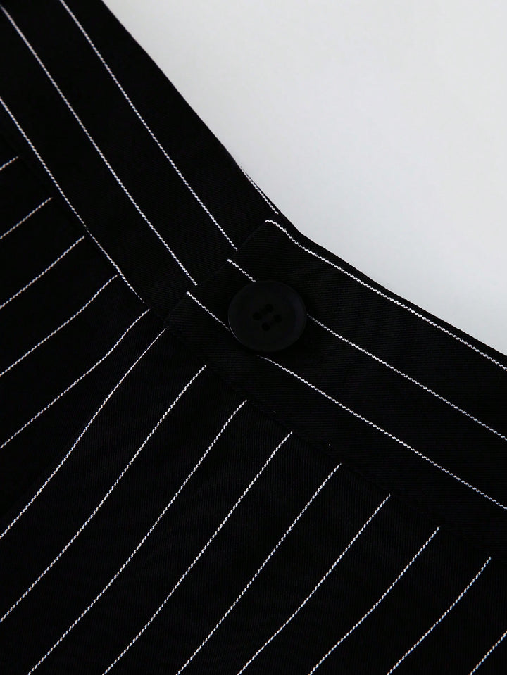 Pantalon de costum SHEIN, negru