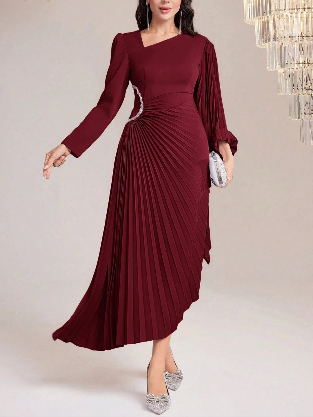 Rochie maxi SHEIN, vișiniu