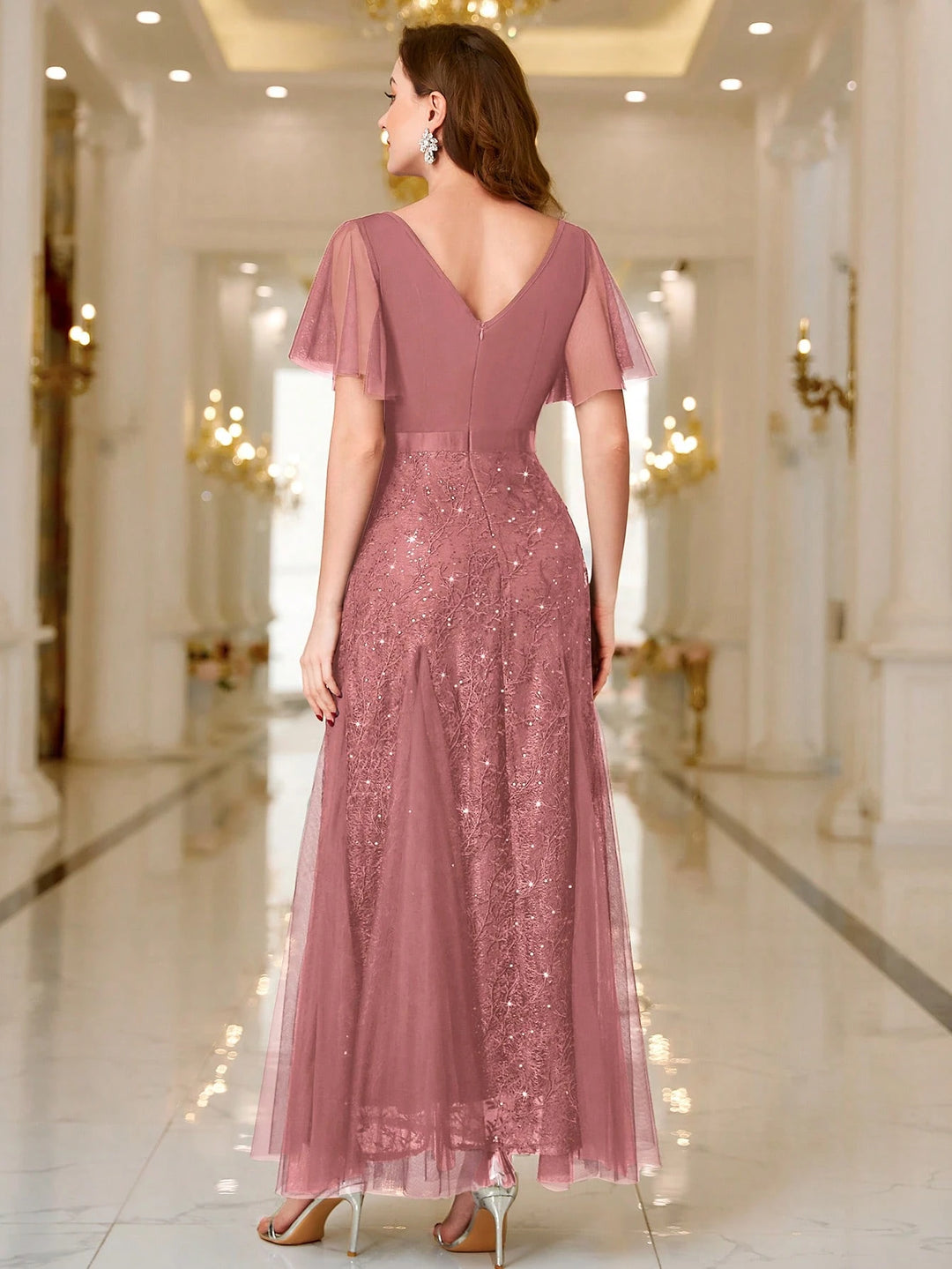Rochie maxi SHEIN, roz