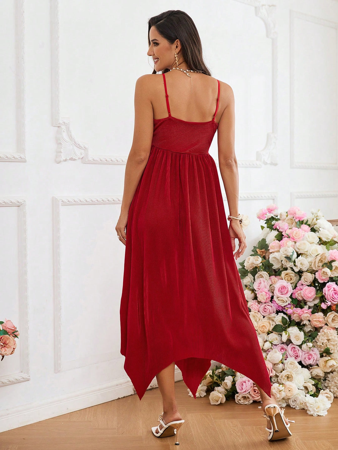 SHEIN maxi ruha, piros