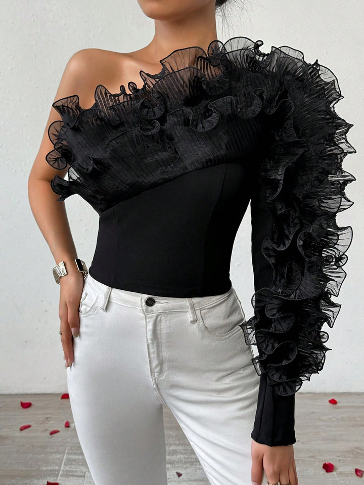 Fekete elegáns SHEIN top