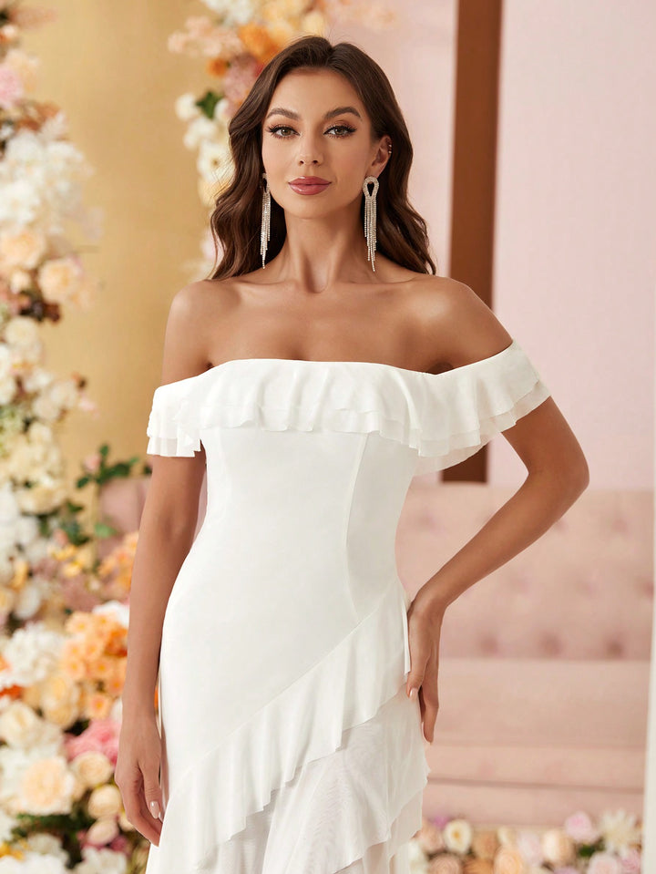 Rochie maxi SHEIN, alb
