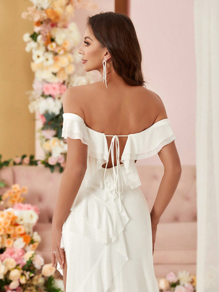 Rochie maxi SHEIN, alb