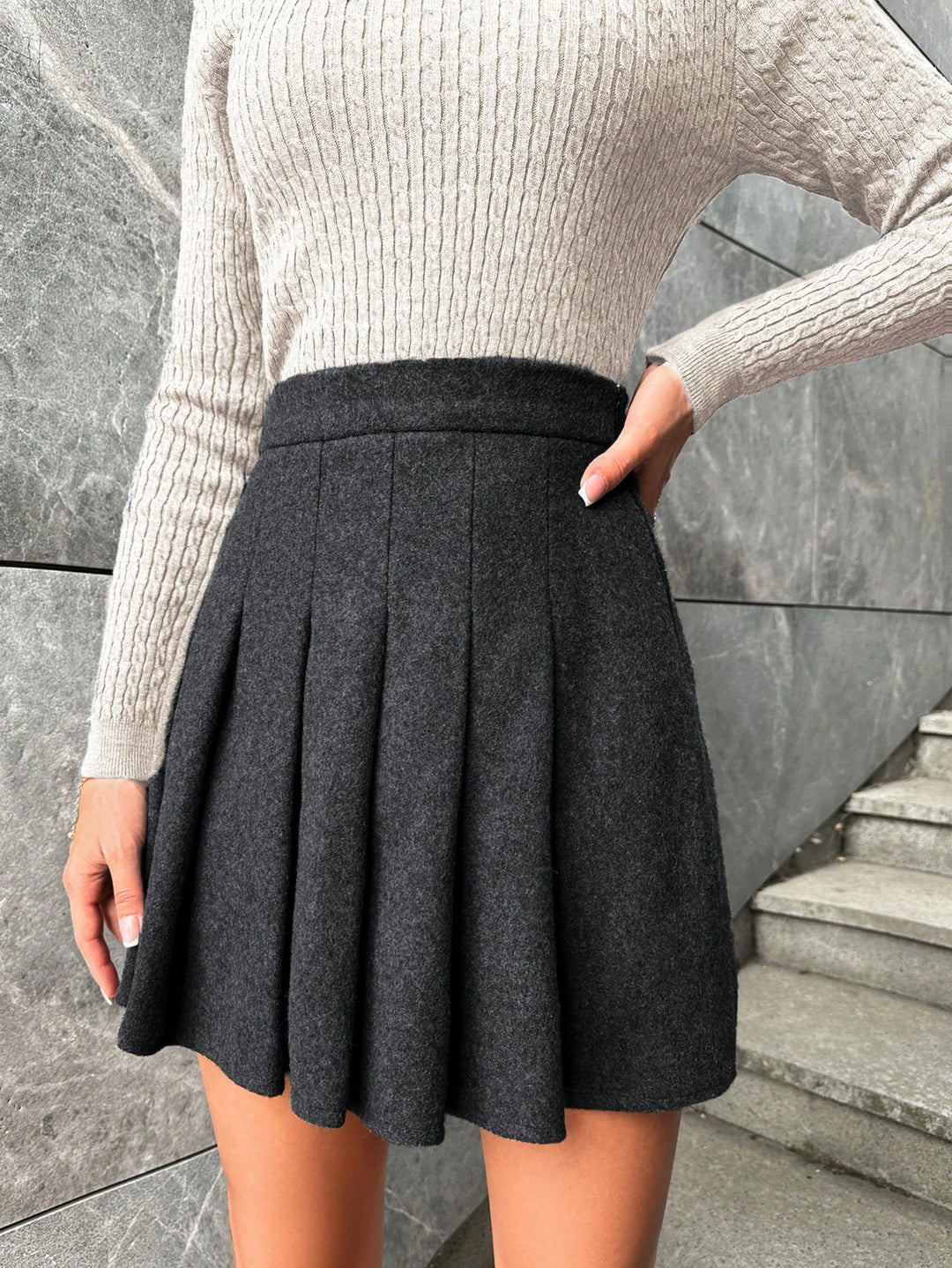 Fustă mini SHEIN, gri