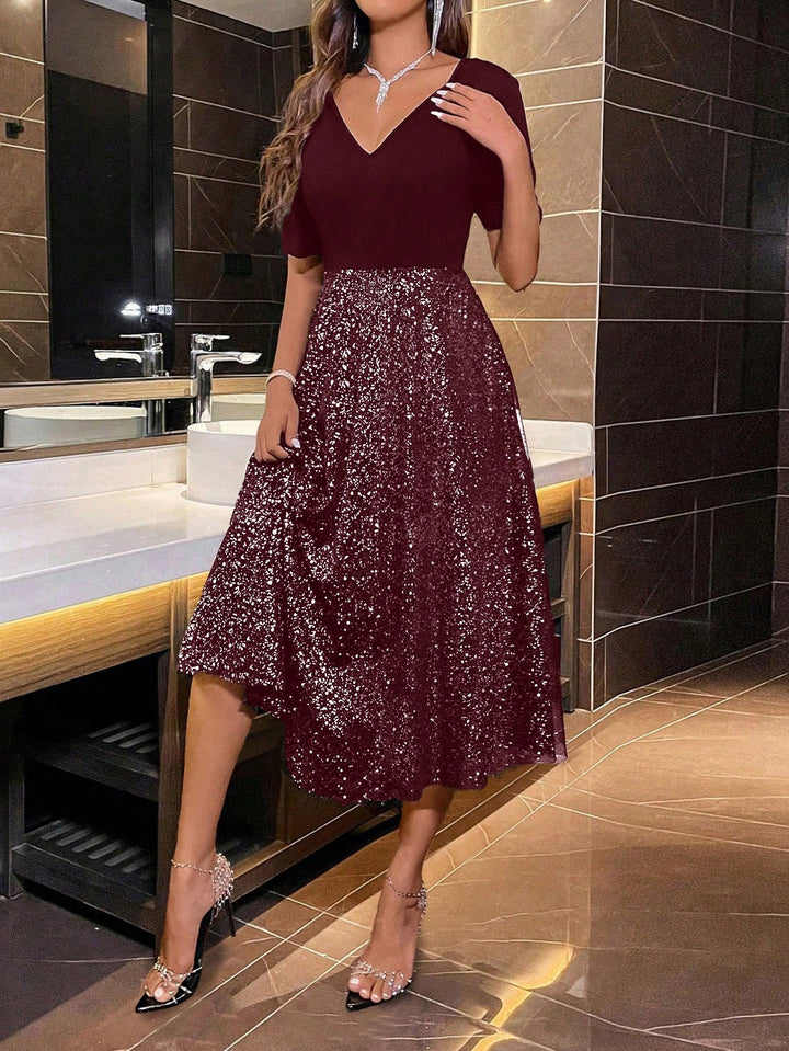 Rochie maxi SHEIN, vișiniu