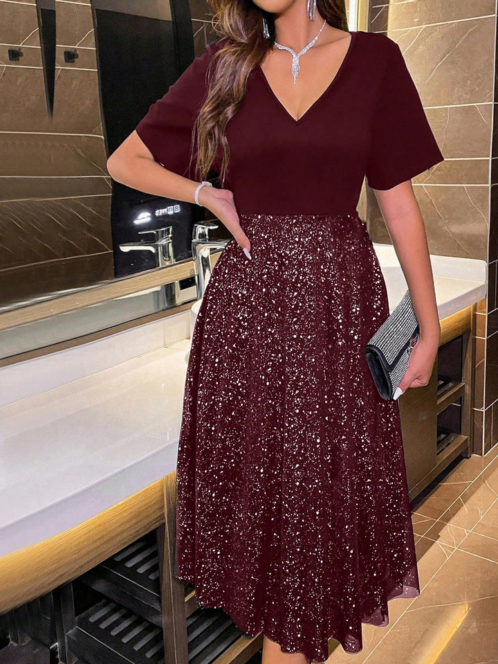 Rochie maxi SHEIN, vișiniu