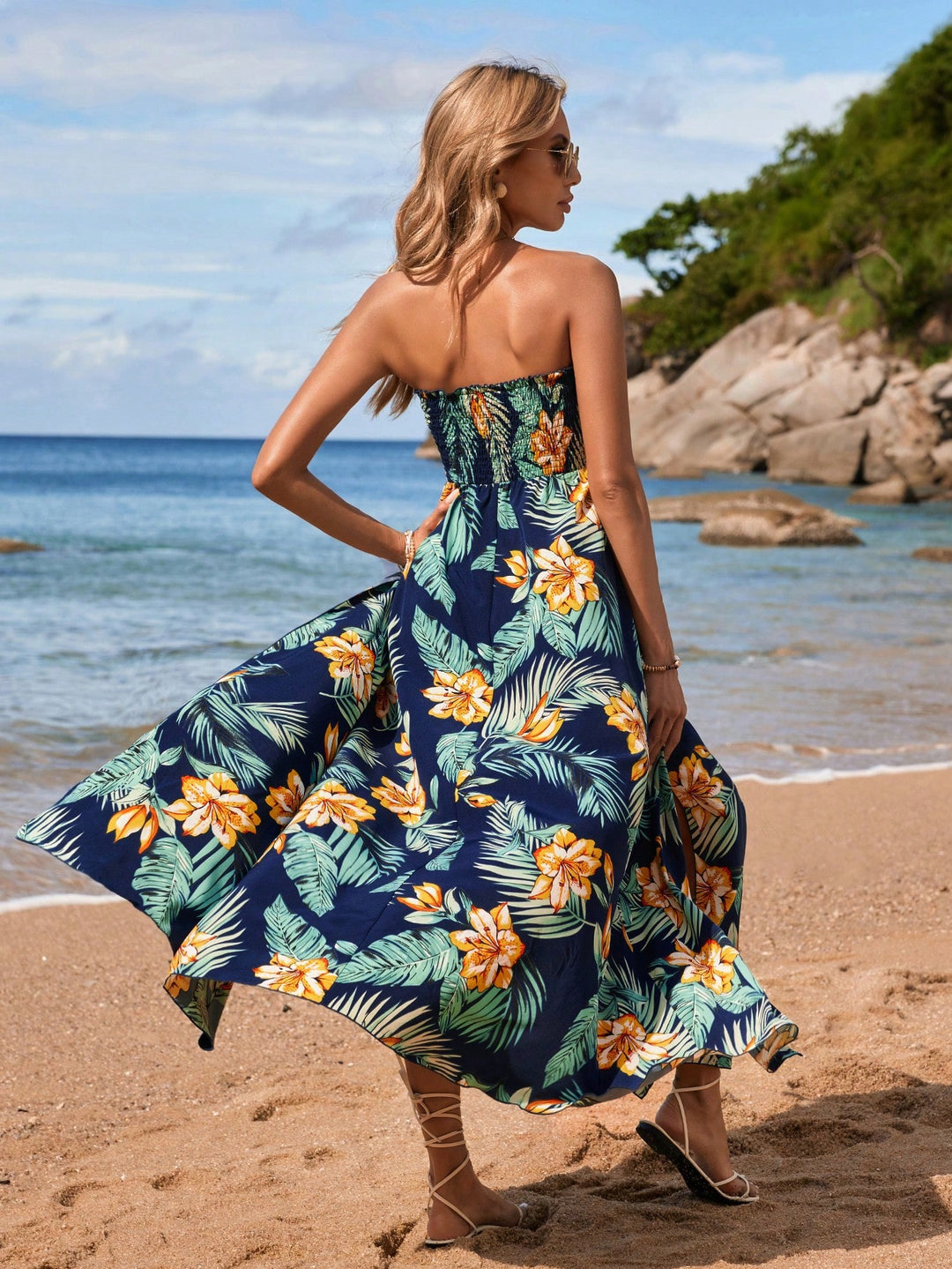 Rochie maxi SHEIN, albastru